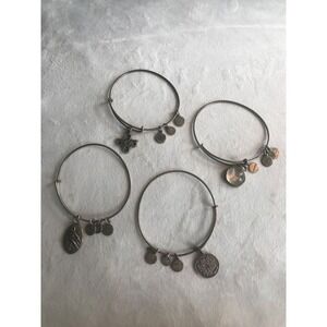 Alex And Ani Lot Of 4 Charm Bracelets As Is As Shown